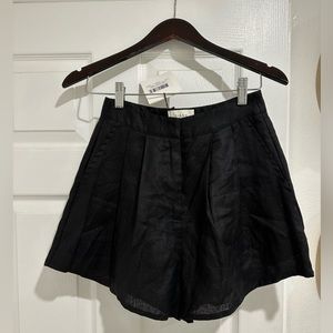 DISSH Alber Black Linen Shorts, AU 6, US 2, EU 34, NWT!